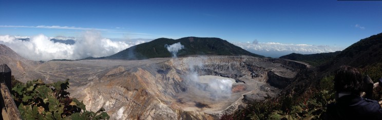 Panorama from the Poas Volcano in Costa Rica